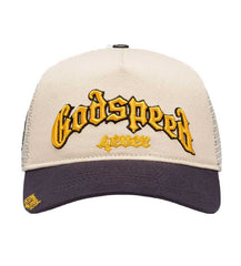 Godspeed Forever Trucker Hat Bone/Yellow/Navy