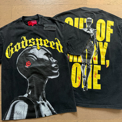 Godspeed "Out Of Many, One" Android Vintage Washed Black Graphic T-Shirt